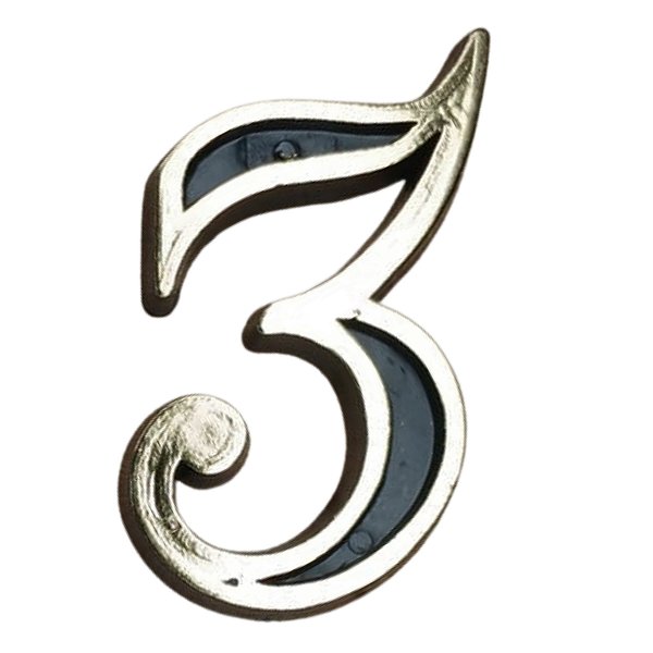Numero para porta de apartamento colonial dourado 3