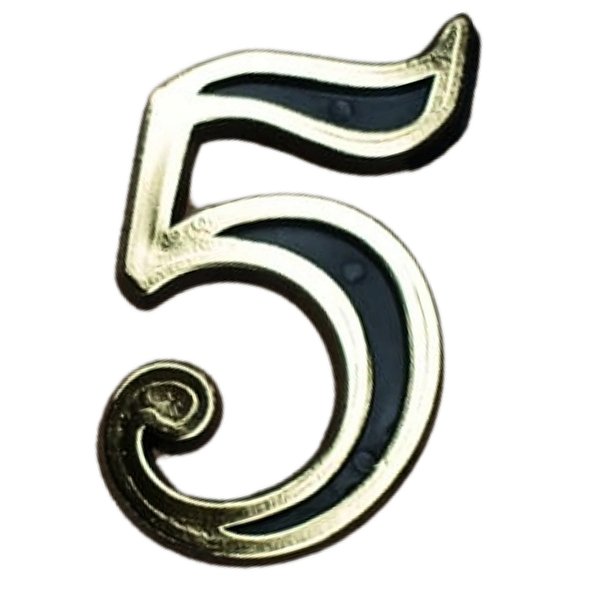 Numero para porta de apartamento colonial dourado 5