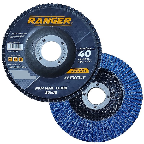Disco flap grão 40 lixa desbaste limpeza lixa para esmerilhadeira