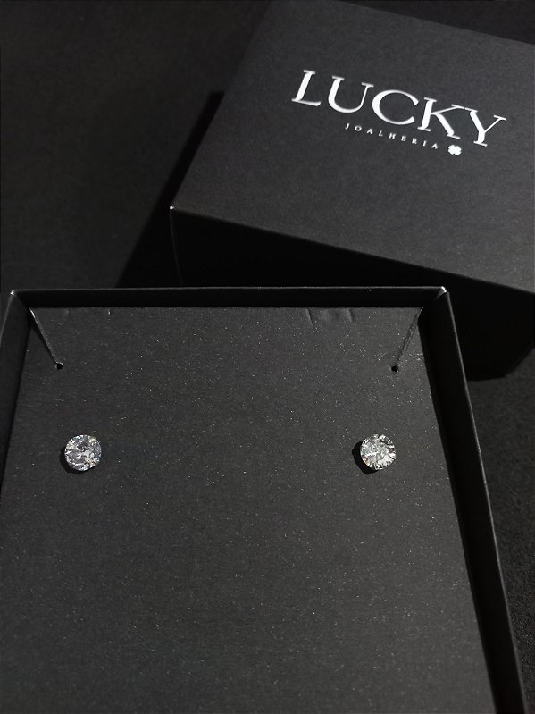 Brinco Redondo Zircônia 7 mm