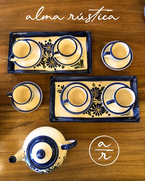 Jogo de chá em Porcelana