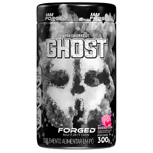 Pré-Treino Ghost 300g Forged Nutrition | Beta-Alanina, Cafeína, Tirosina, Taurina, Arginina, Complexo B | Energia, Foco, Força, Pump, Resistência Muscular e Performance de Alto Nível