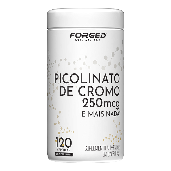 Picolinato de Cromo 250mcg – 120 Cápsulas - Suporte ao Metabolismo e Equilíbrio Nutricional – Forged Nutrition