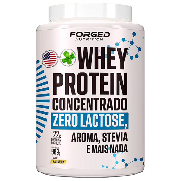 Whey Protein Concentrado Zero Lactose, Aroma, Stevia e mais nada 900g