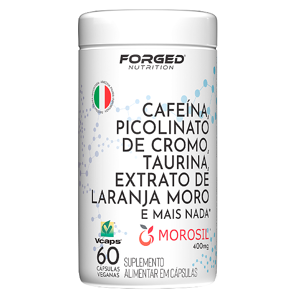 Cafeína, Picolinato de Cromo, Taurina, Extrato de Laranja Moro MOROSIL® 60 Vcaps