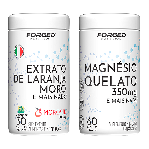 KIT Extrato de Laranja Moro MOROSIL® 30 Vcaps + Magnésio Quelato 350mg e mais nada 60 Vcaps