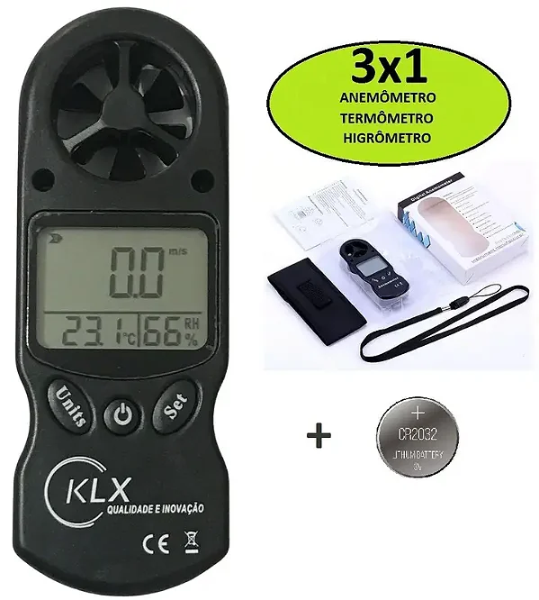 Anemometro/higrometro/termostato