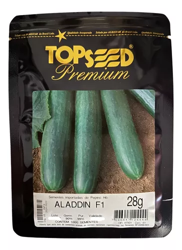 Semente de Pepino Híbrido Aladdin F1 - Pacote de 1000 Sementes