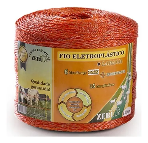 Fio Eletroplástico Laranja 1000mts Zebu - Categoria Elétrica