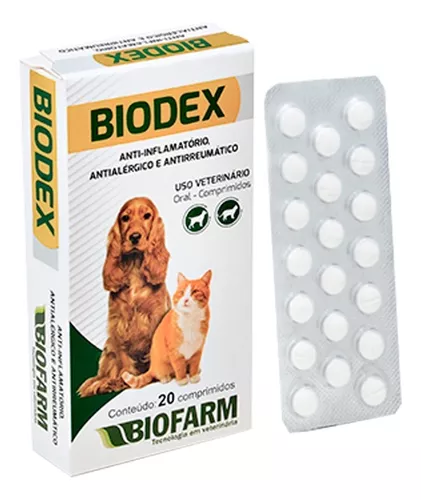 Biodex Comprimido C/20 - Combate Infecções em Cães e Gatos | Biofarm