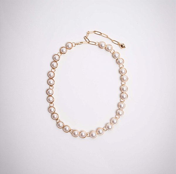 Colar Peônia com Bordas