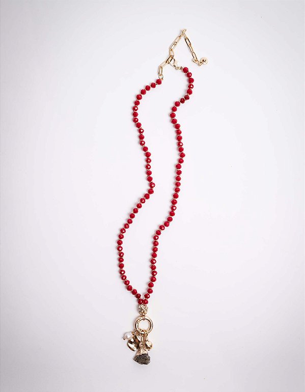 Colar Camélia com Pingentes