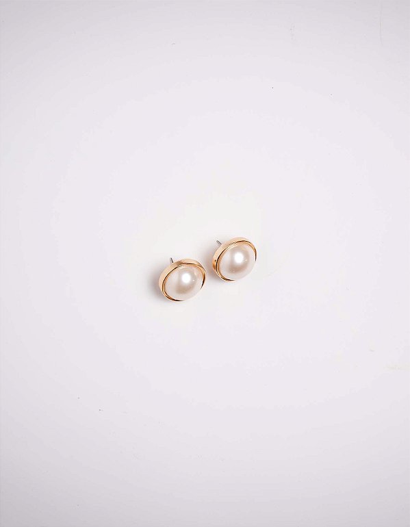 Brinco Botão Peônia Vintage