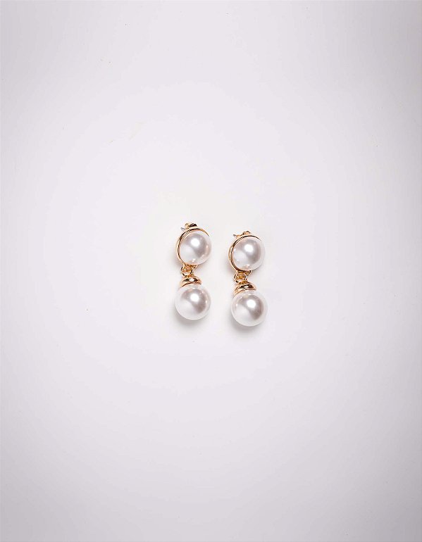 Brinco Peônia Pendente Vintage