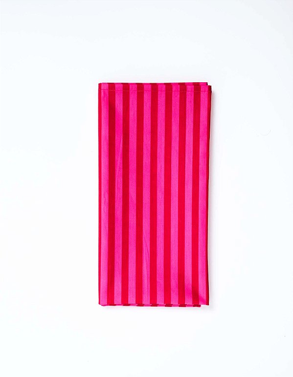 Guardanapo 004 Listras Vermelho e Rosa