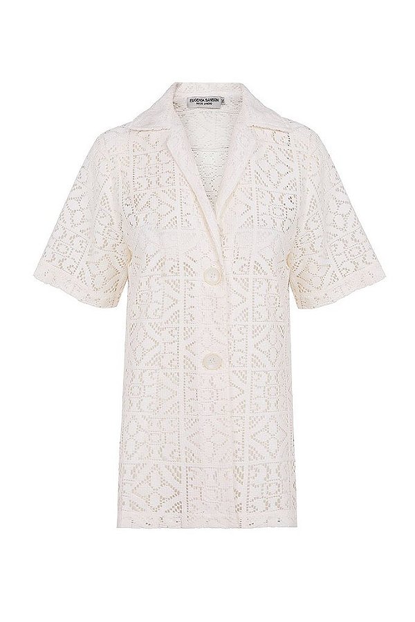 EUGÊNIA Camisa Manga Curta Bar II Creme