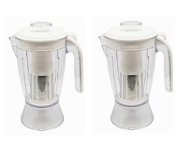 2 Copos Cristais Filtros Brancos Liquidificador Mondial L-67