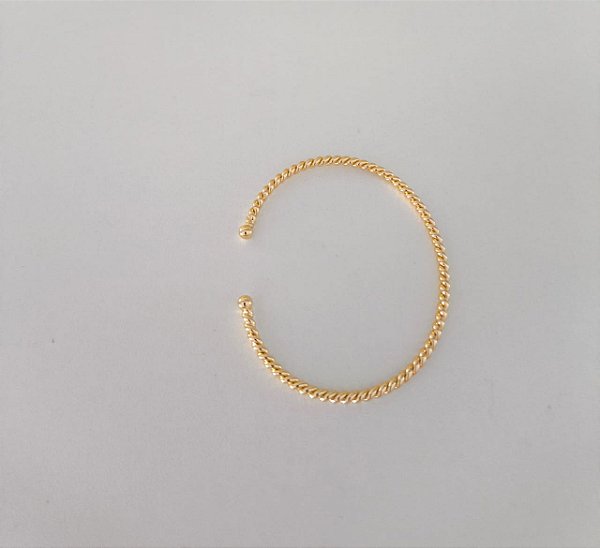 Bracelete Fio Torcido Banhado em ouro 18k.