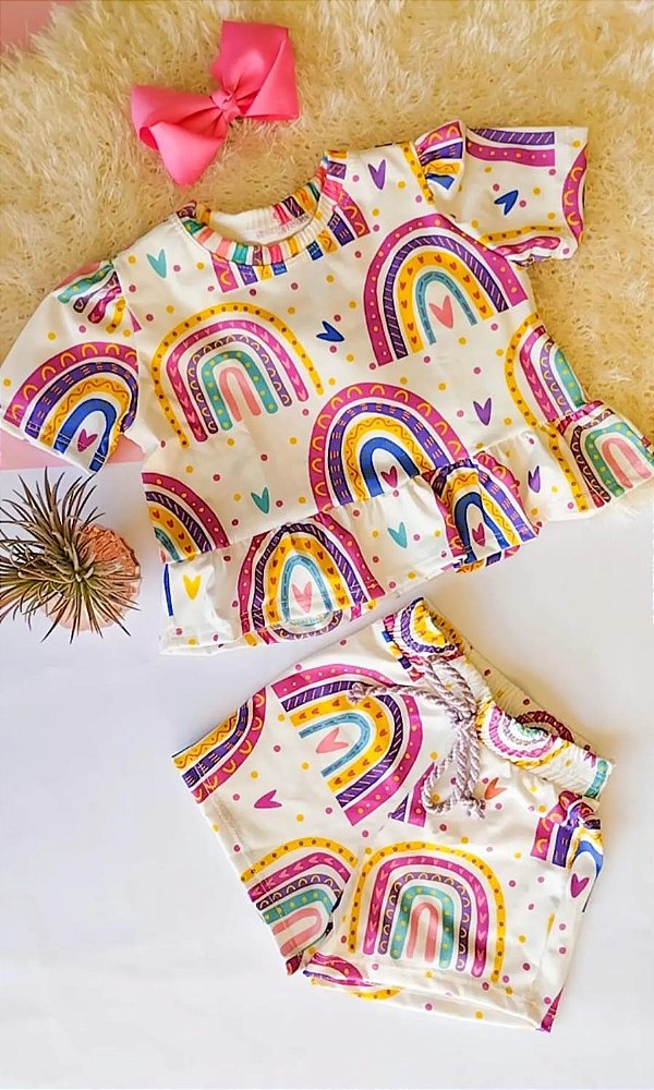 Conjunto Confort Babadinho Arco Iris