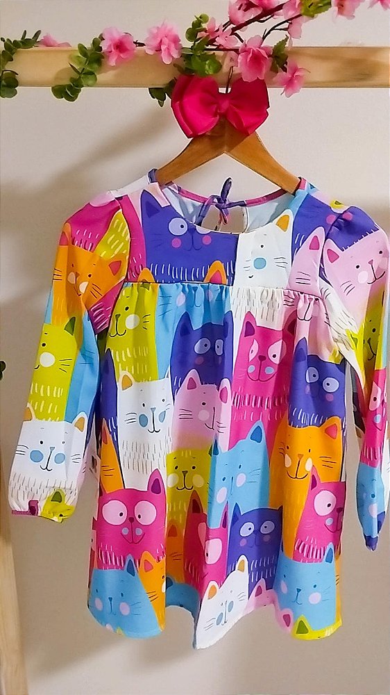 Vestido Manga Longa Cat
