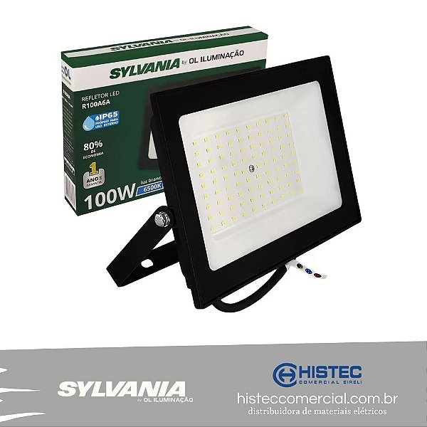 PROJETOR LED SYLVANIA 100W 6500K 7500lms - REFLETOR - HOLOFOTE