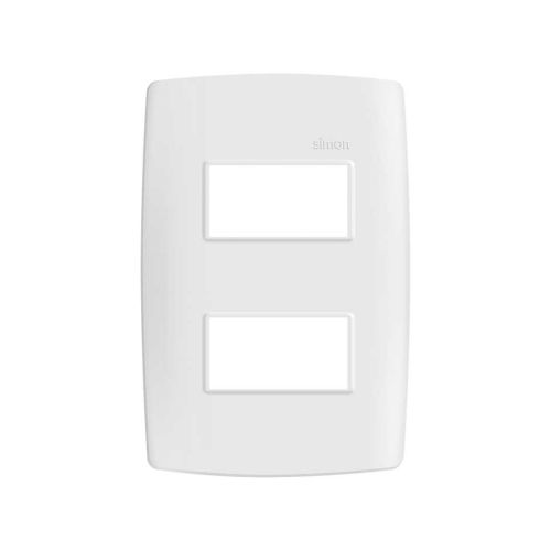 PLACA 4x2 2P HORIZONTAL SEPARADOS SIMON COM SUPORTE BR 30.912-30
