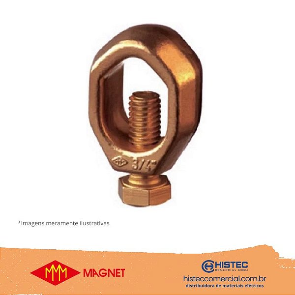 GRAMPO ATERRAMENTO LEVE AÇO 6-50MM2 5/8" X 3/4" 662200 MAGNET