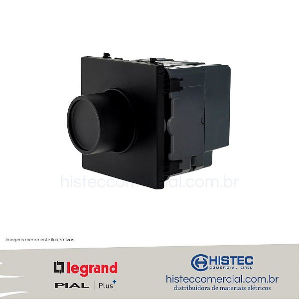 DIMMER DIGITAL ROTATIVO UNIVERSAL BIVOLT PRETO 611039PT PIAL PLUS+