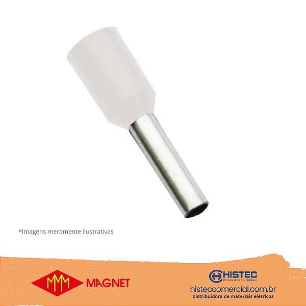 TERMINAL PRÉ-ISOLADO PINO TUBULAR 692801  0,50MM2 8MM BC MAGNET