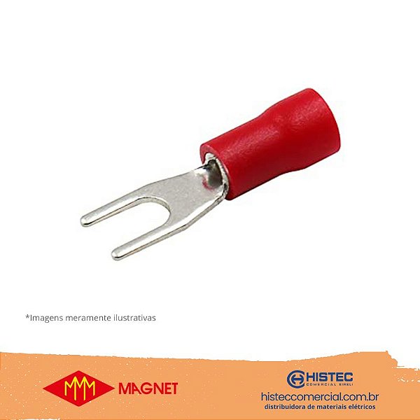 TERMINAL PRÉ-ISOLADO FORQUILHA (691) 881102 VM 3/16"M5 MAGNET