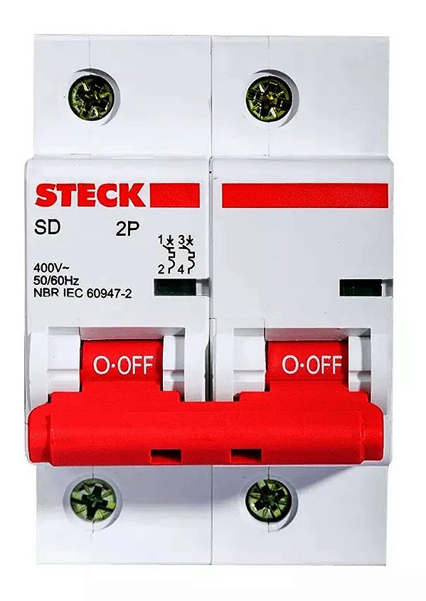 DISJUNTOR BIPOLAR STECK SDD2C125 125A 10KA