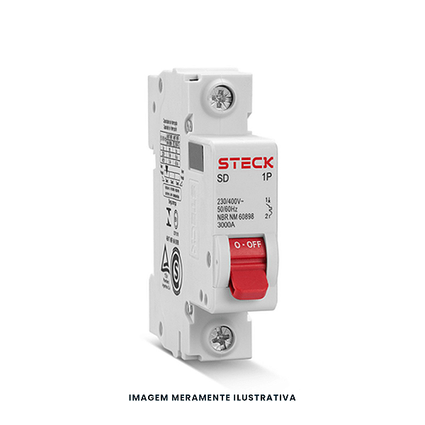 DISJUNTOR MONOPOLAR STECK SD-61.C.04 4A 3KA