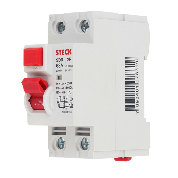 DISPOSITIVO DR STECK 2P 63A 30mA SDR-26330