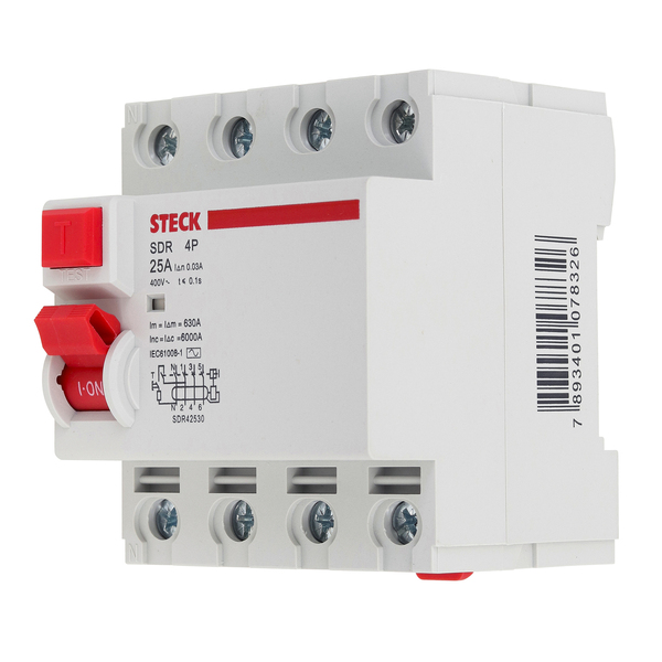DISPOSITIVO DR STECK 4P  25A 30mA SDR-42530