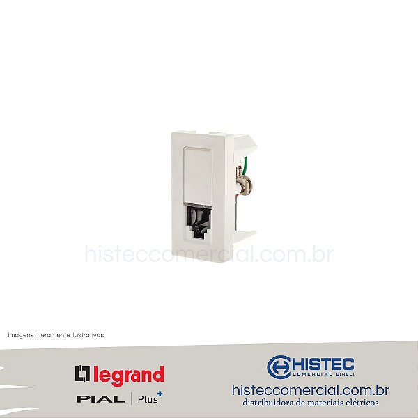 TOMADA TELEFONE RJ11 2 FIOS BRANCO 615011BC PIAL PLUS+