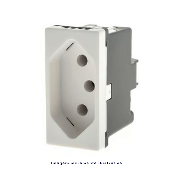 TOMADA 2P+T 10A BR BORNE AUTOMÁTICO 615038BC PIAL PLUS+