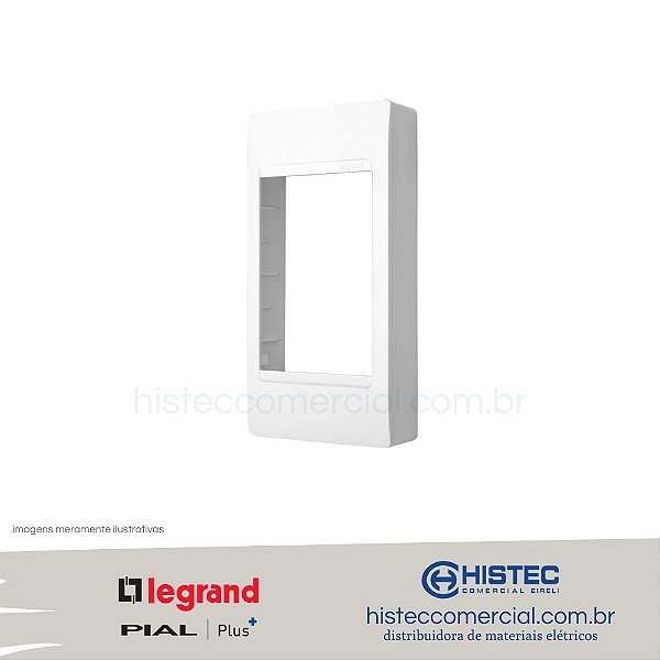 PLACA DLP C/ SUPORTE 3 POSTOS BRANCO 648734BC PIAL PLUS+