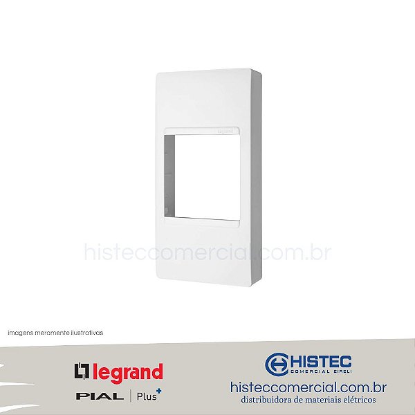 PLACA DLP C/ SUPORTE 2 POSTOS BRANCO 648732BC PIAL PLUS+