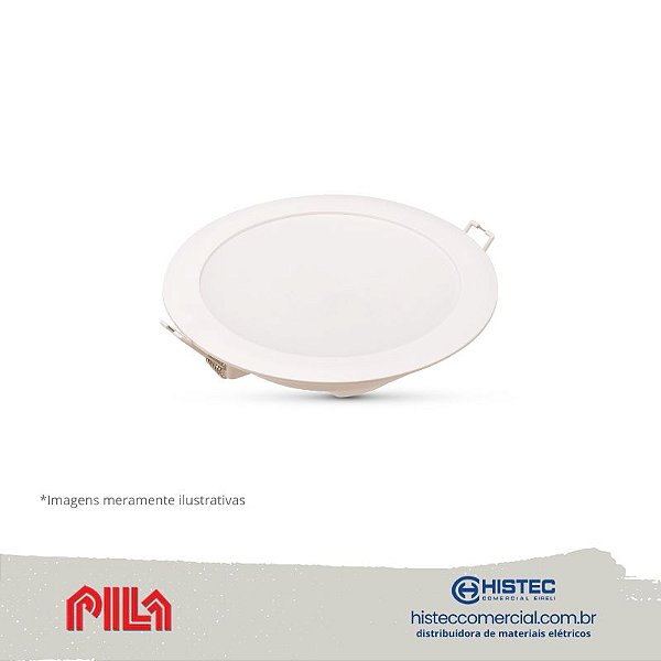 LUMINÁRIA PILA LED DL052 EMBUTIR REDONDA 6W 6K 400l BIVOLT PHILIPS