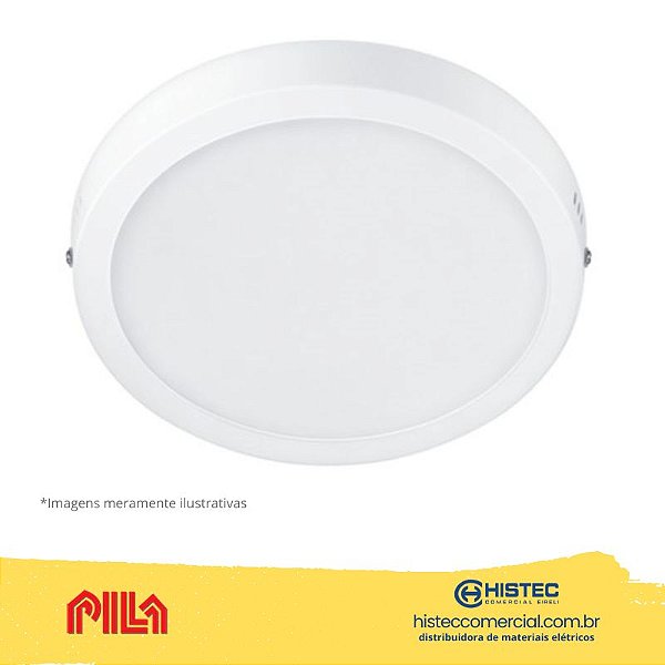 LUMINÁRIA PILA LED DL052 SOBREPOR REDONDA 24W 4K 2000l BIVOLT PHILIPS