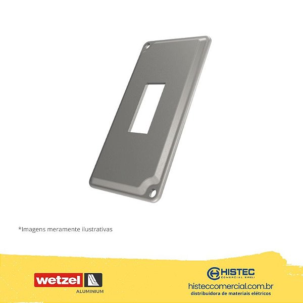 TAMPA INJETADA TPCA-12 COM PINTURA ALUMÍNIO 1" INTERRUPTOR VERTICAL E011000282 WETZEL