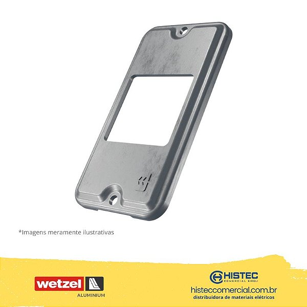 TAMPA INJETADA TPSA-02 SEM PINTURA ALUMÍNIO 1/2-3/4 2 INTERRUPTOR HORIZONTAL E011020132 WETZEL