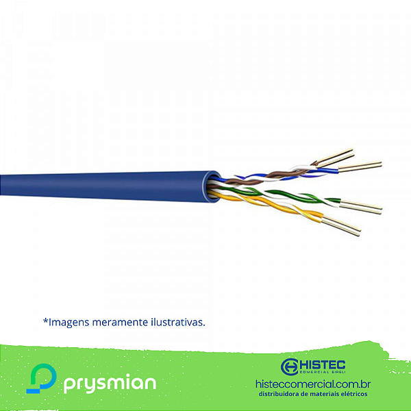 CABO DE REDE MULTILAN PRYSMIAN 24AWGx4P CAT5E U/UTP EZ CAIXA 305 M AZUL