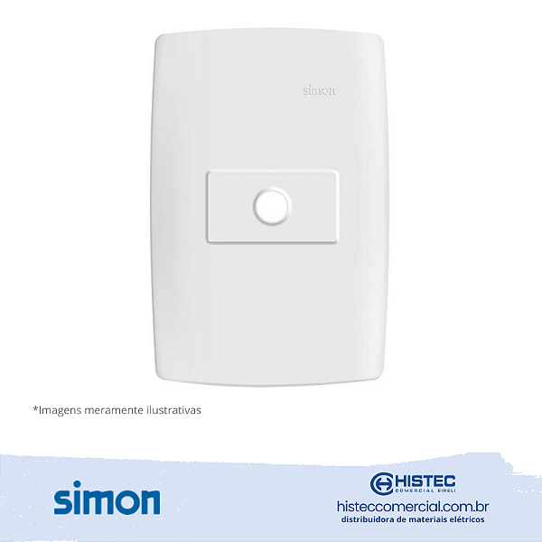 PLACA 4x2 SAIDA FIO+SUP.BRANCA SIMON 30 LINE 300901-30