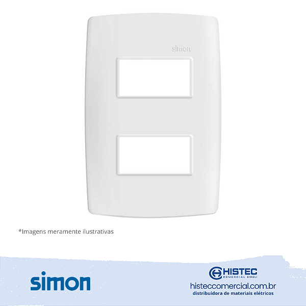 PLACA 4x2 2P SEP+SUPORTE BRANCA SIMON 30 LINE 300912-30