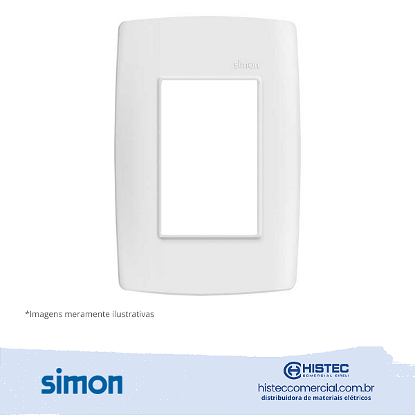 PLACA 4x2 3P+SUPORTE BRANCA SIMON 30 LINE 300913-30