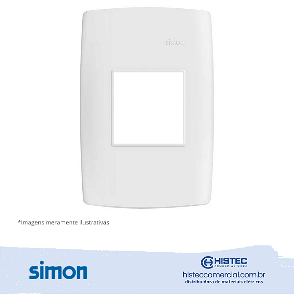 PLACA 4x2 2P+SUPORTE BRANCA SIMON 30 LINE 300922-30