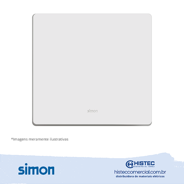PLACA 4x4 CEGA+SUPORTE BRANCA SIMON 20.900-50