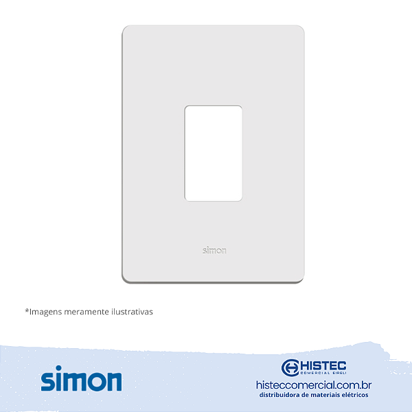 PLACA PARA MOVEIS 1P COM SUPORTE BRANCA SIMON 20.914-30