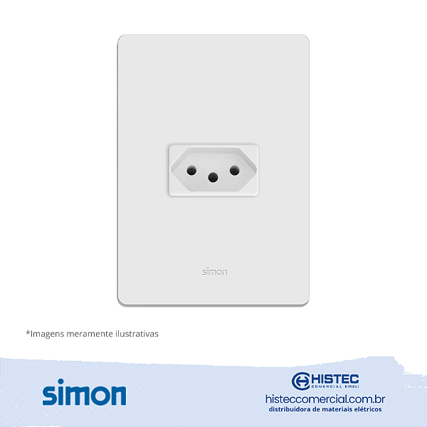 CONJUNTO TOMADA 2P+T NBR 20A 250V BRANCA SIMON 20.926-30